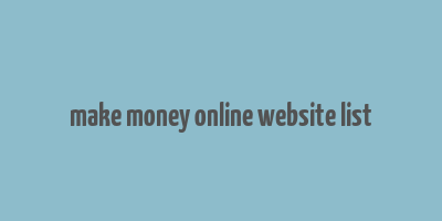 make money online website list