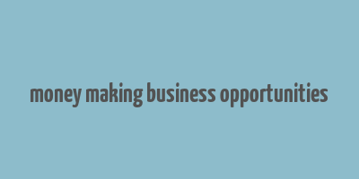 money making business opportunities