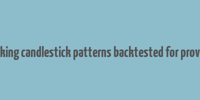 money making candlestick patterns backtested for proven results