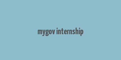 mygov internship