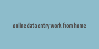 online data entry work from home