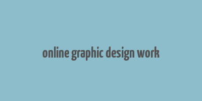 online graphic design work