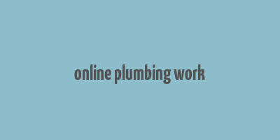 online plumbing work