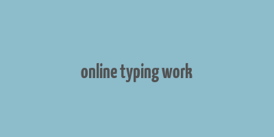 online typing work