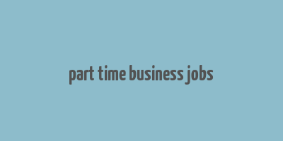 part time business jobs