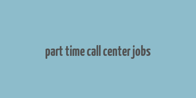 part time call center jobs