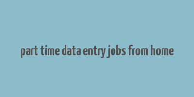 part time data entry jobs from home