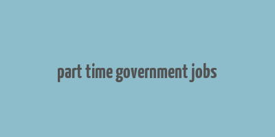 part time government jobs