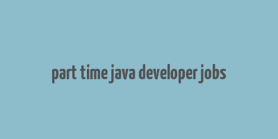 part time java developer jobs