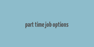 part time job options