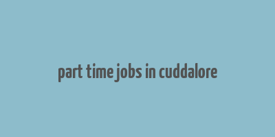 part time jobs in cuddalore