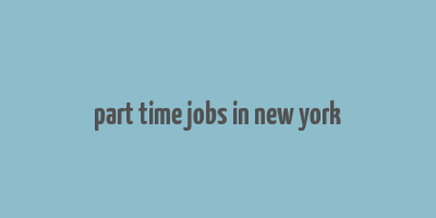 part time jobs in new york