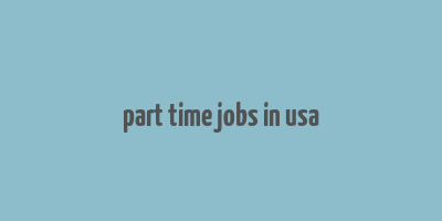 part time jobs in usa