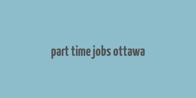 part time jobs ottawa