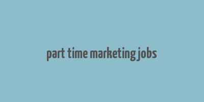 part time marketing jobs