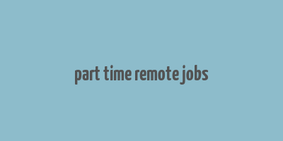 part time remote jobs