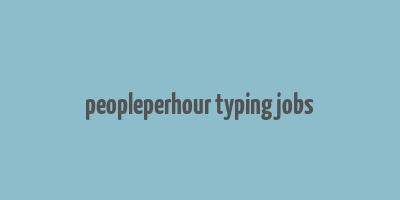 peopleperhour typing jobs