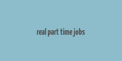 real part time jobs