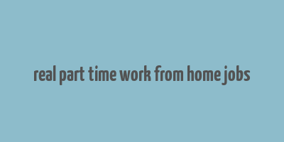 real part time work from home jobs