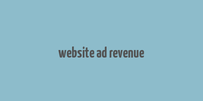 website ad revenue