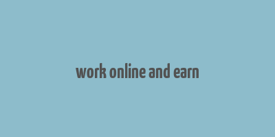 work online and earn