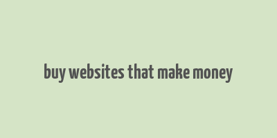 buy websites that make money