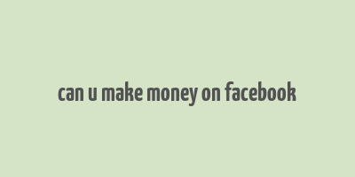 can u make money on facebook