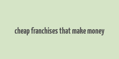 cheap franchises that make money