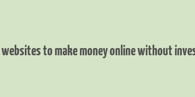 design websites to make money online without investment