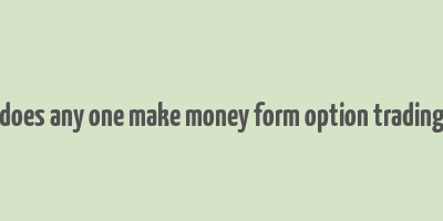 does any one make money form option trading