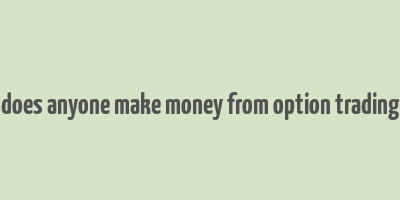 does anyone make money from option trading