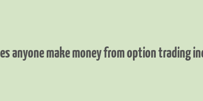 does anyone make money from option trading india