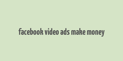 facebook video ads make money