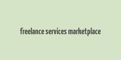 freelance services marketplace