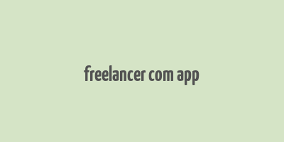 freelancer com app