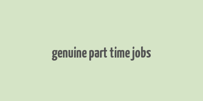 genuine part time jobs