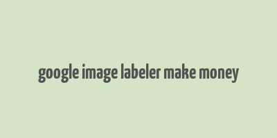 google image labeler make money