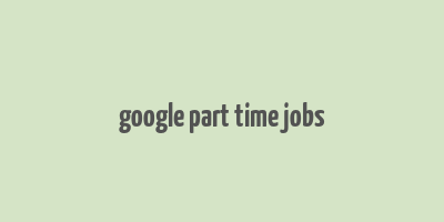 google part time jobs