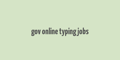 gov online typing jobs