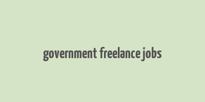 government freelance jobs