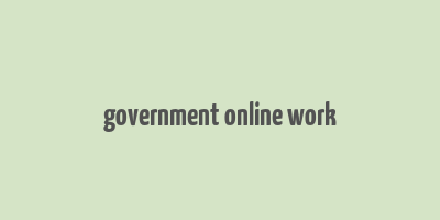 government online work