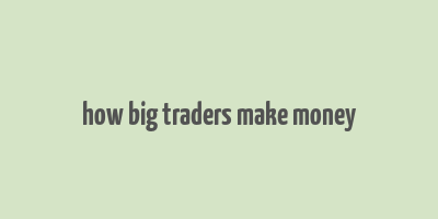 how big traders make money