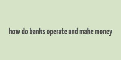 how do banks operate and make money