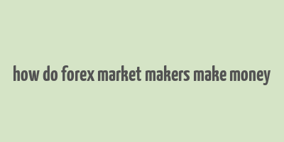 how do forex market makers make money