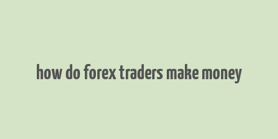 how do forex traders make money