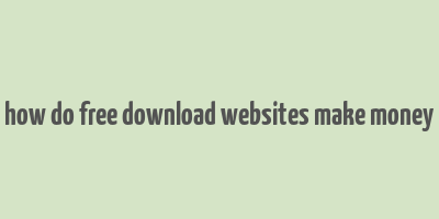 how do free download websites make money