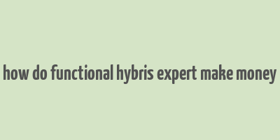 how do functional hybris expert make money