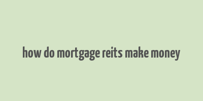 how do mortgage reits make money