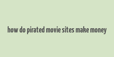 how do pirated movie sites make money