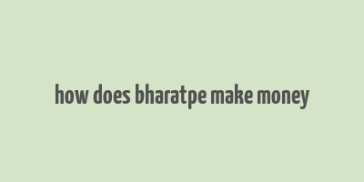 how does bharatpe make money